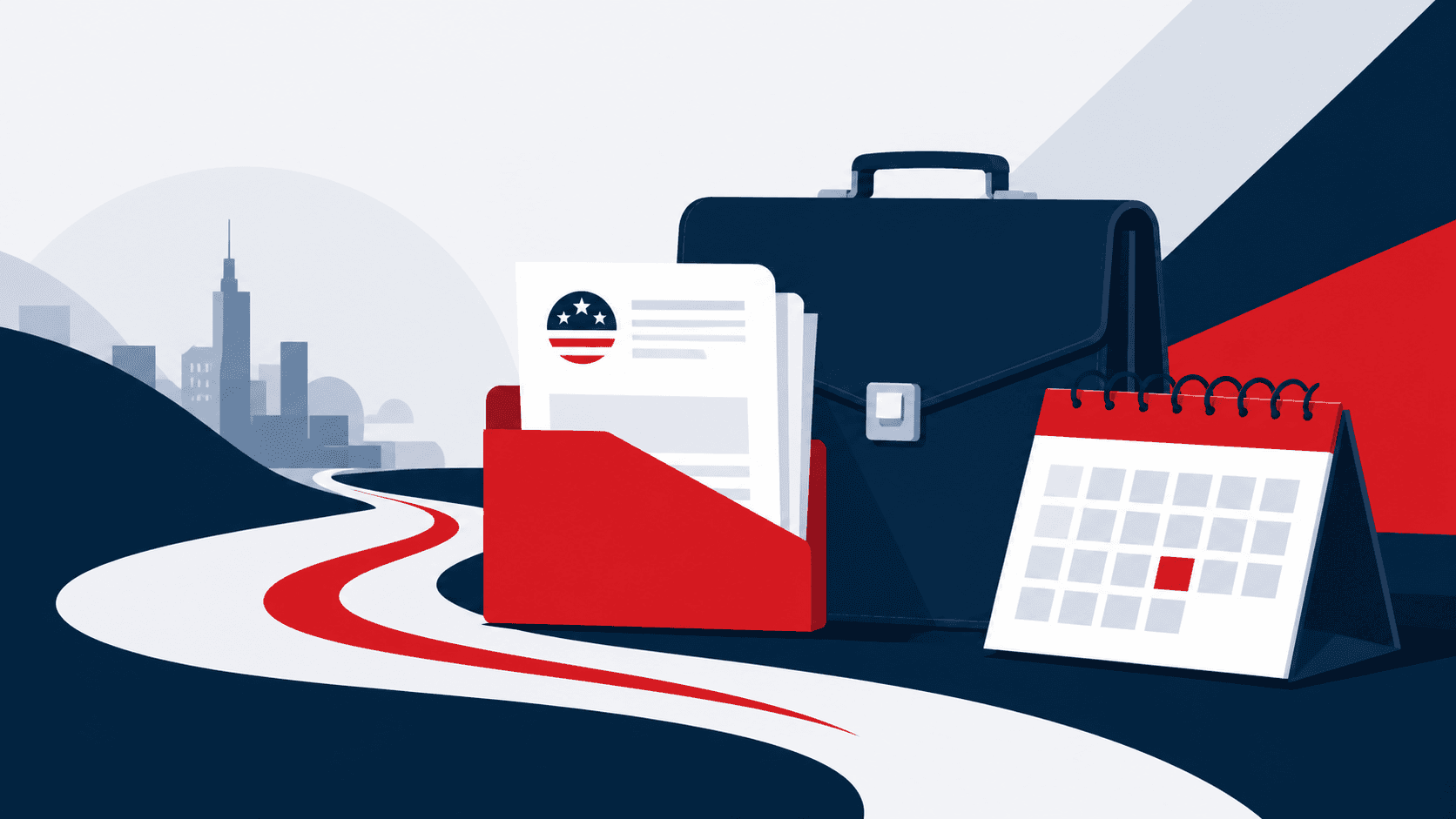Alerta Migratoria para Empleadores (H-1B FY-2027), ilustración editorial de GMC Immigration